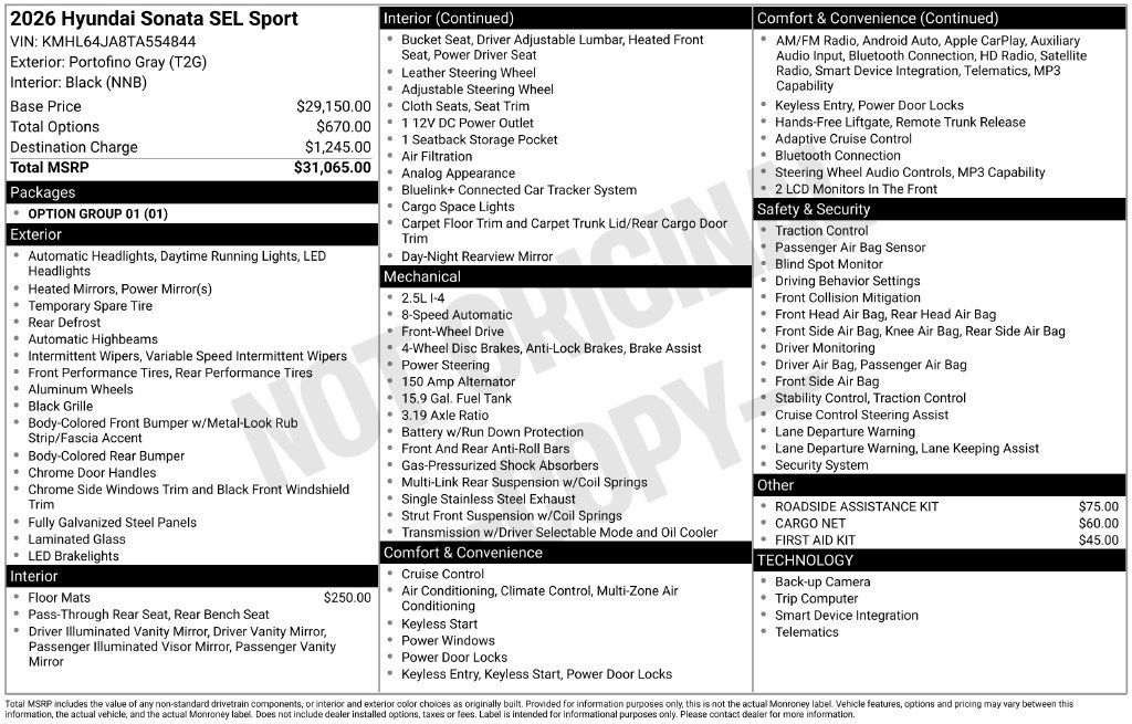 Certified 2026 Hyundai Sonata SEL FWD image 32