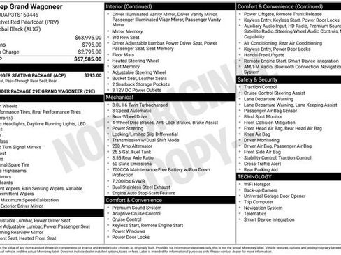 New 2026 Jeep Grand Wagoneer 2WD w/ 8-Passenger Seating Package image 13
