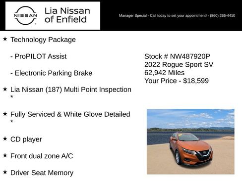 Used 2022 Nissan Rogue Sport SV w/ Technology Package AWD/4WD image 10