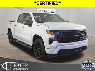 Certified 2024 Chevrolet Silverado 1500 Custom w/ Turbomax Blackout Package AWD/4WD 360° Tour