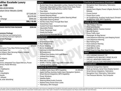 Used 2016 Cadillac Escalade Luxury RWD image 1