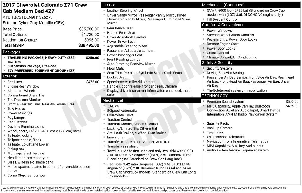 Used 2017 Chevrolet Colorado Z71 AWD/4WD image 8