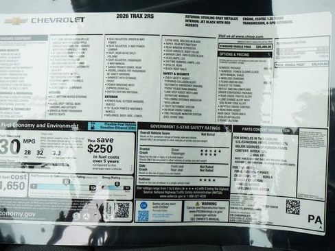 New 2026 Chevrolet Trax RS w/ Sunroof Package image 35