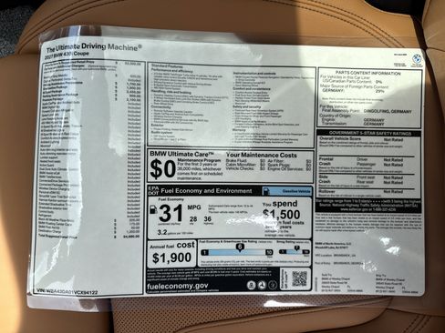 New 2027 BMW 430i Coupe w/ M Sport Package RWD image 24