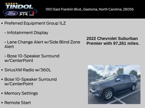 Used 2022 Chevrolet Suburban Premier RWD image 17