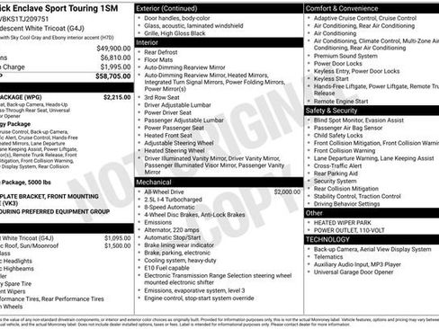 New 2026 Buick Enclave Sport Touring w/ Power Package image 3