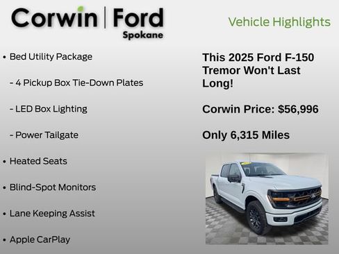 Certified 2025 Ford F150 Tremor w/ Mobile Office Package image 13
