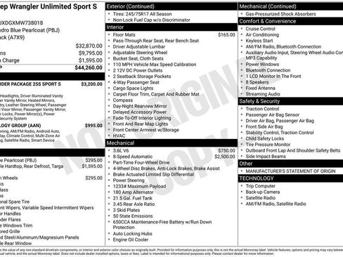 Used 2021 Jeep Wrangler Unlimited Sport image 38