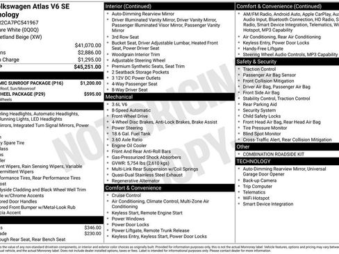 Certified 2023 Volkswagen Atlas SE w/ Panoramic Sunroof Package FWD image 8