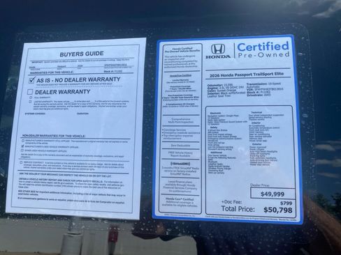 Certified 2026 Honda Passport TrailSport Elite image 37