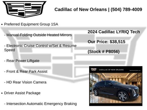 Certified 2024 Cadillac Lyriq Tech w/ Driver Assist Package AWD/4WD image 7