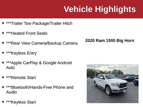 Used 2020 RAM 1500 Big Horn AWD/4WD image 10