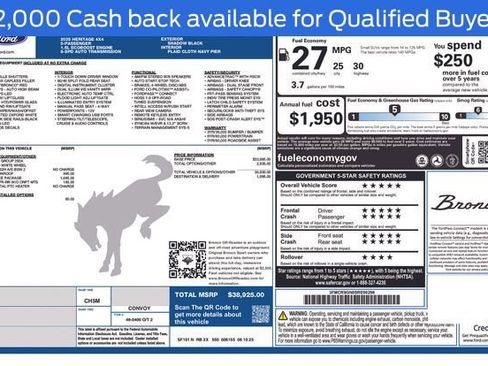 New 2025 Ford Bronco Sport Heritage w/ Convenience Package image 5