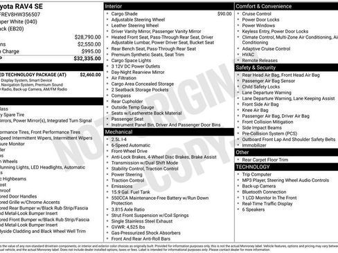 Used 2017 Toyota RAV4 SE w/ Advanced Technology Package FWD image 6