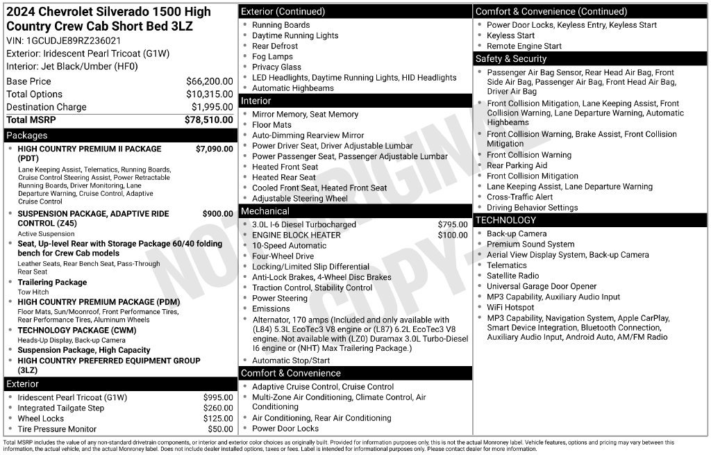 Used 2024 Chevrolet Silverado 1500 High Country AWD/4WD image 42