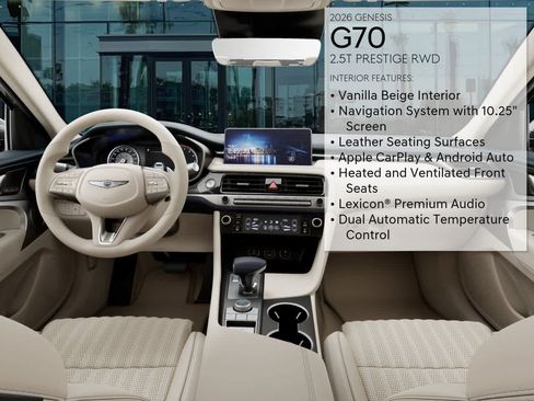 Certified 2026 Genesis G70 2.5T Prestige RWD image 17