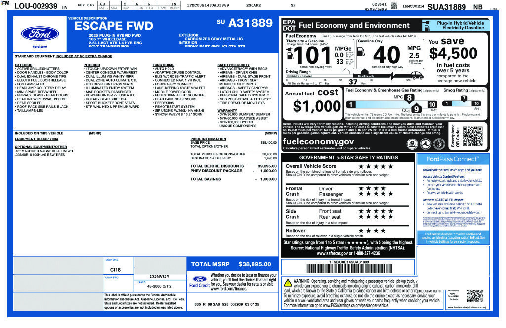 Used 2025 Ford Escape SE FWD image 35
