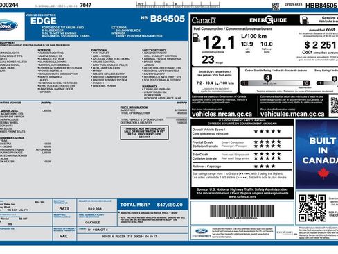 Used 2017 Ford Edge Titanium w/ Canadian Touring Package AWD/4WD image 4