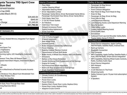 Used 2024 Toyota Tacoma TRD Sport RWD image 6