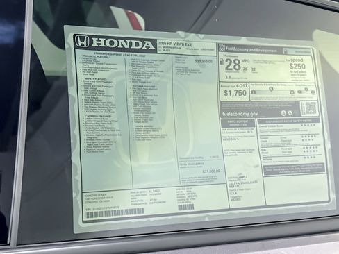 New 2026 Honda HR-V EX-L image 32