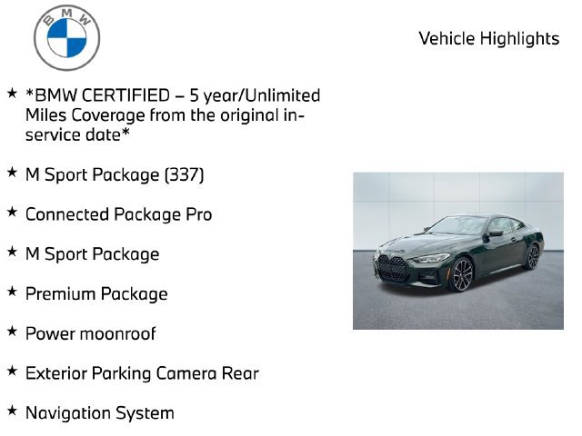 Certified 2024 BMW 430i xDrive Coupe w/ M Sport Package AWD/4WD image 10