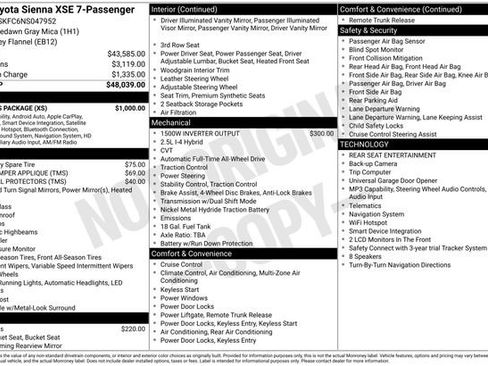 Used 2022 Toyota Sienna XSE w/ XSE Plus Package AWD/4WD image 34