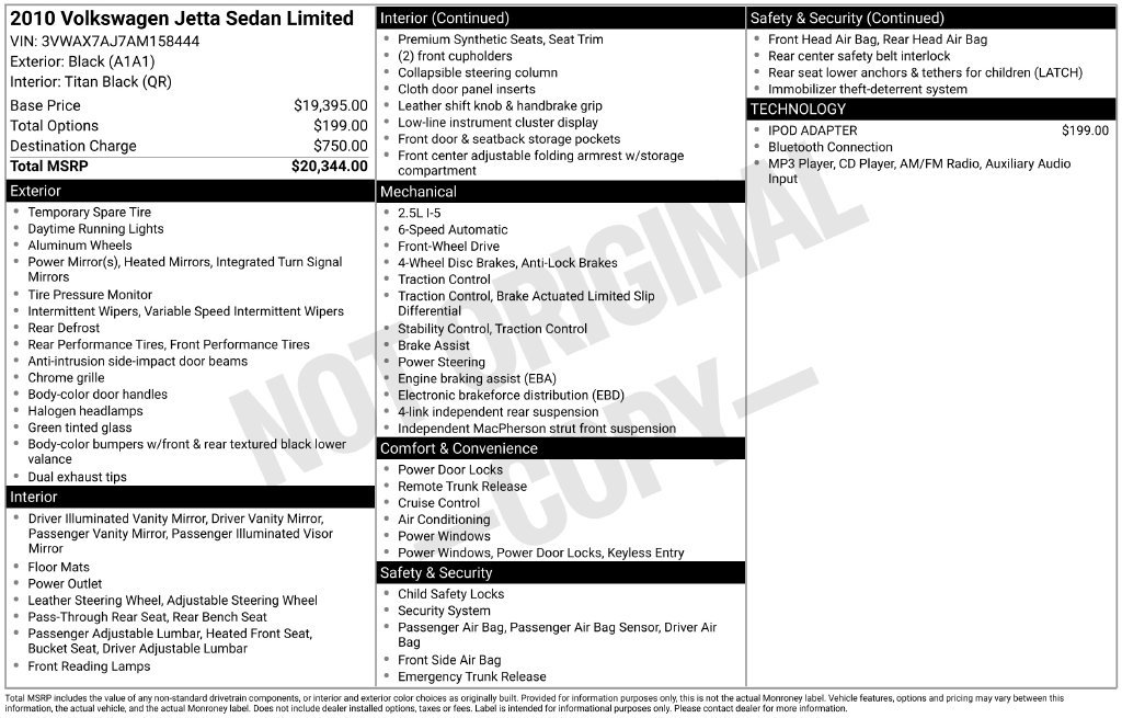 Used 2010 Volkswagen Jetta Limited Edition FWD image 20