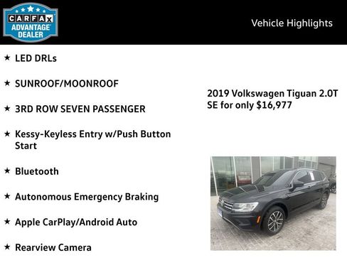 Certified 2019 Volkswagen Tiguan SE w/ Panoramic Sunroof Package image 4
