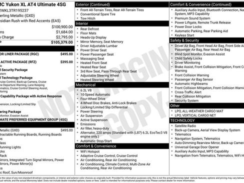 Used 2026 GMC Yukon XL AT4 Ultimate w/ LPO, Floor Liner Package AWD/4WD image 28