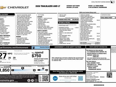 New 2026 Chevrolet TrailBlazer LT w/ Convenience Package