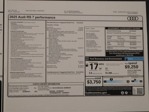 New 2025 Audi RS 7 performance Sportback image 32
