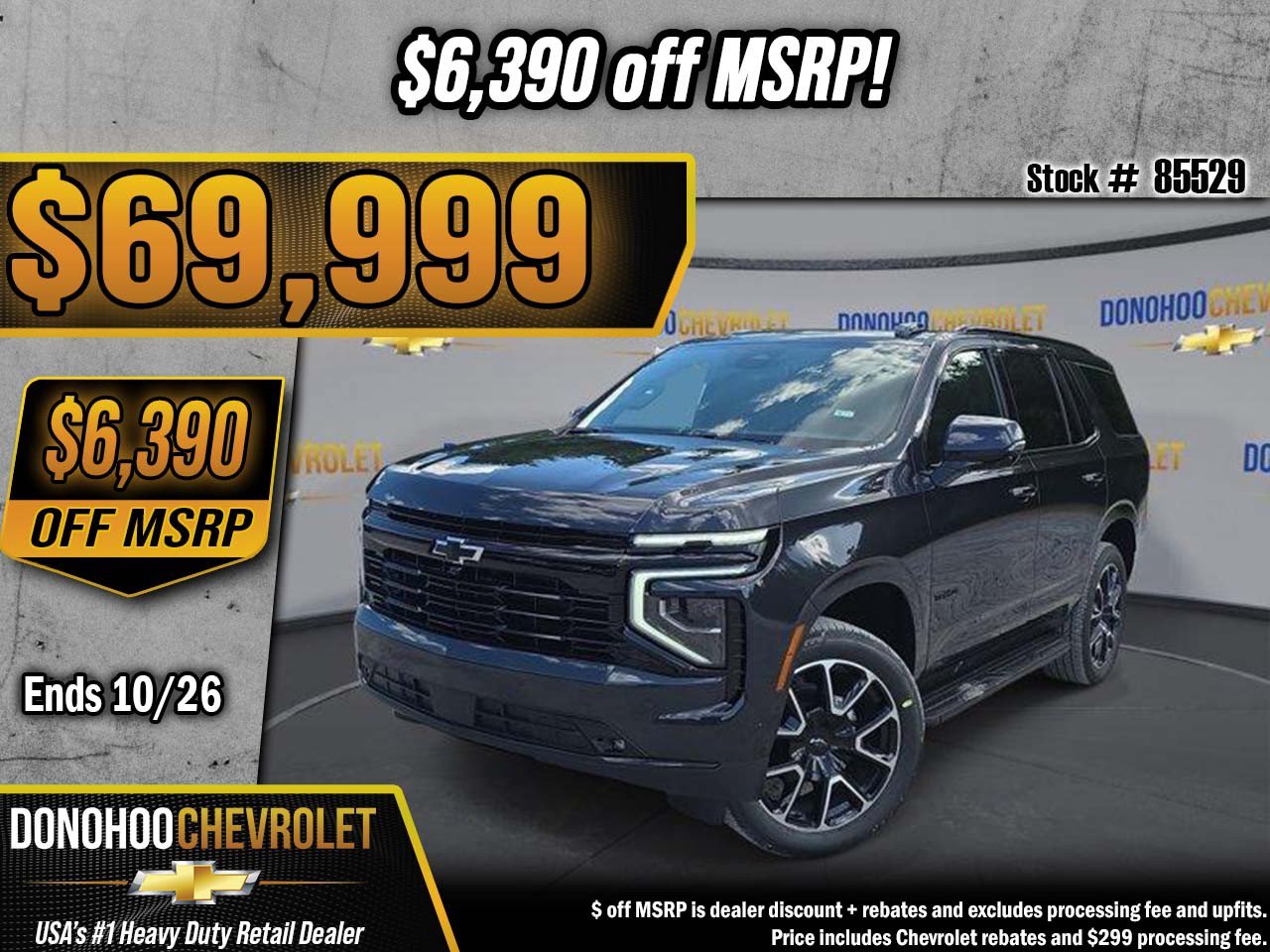 New 2026 Chevrolet Tahoe RST w/ Comfort Package RWD image 1