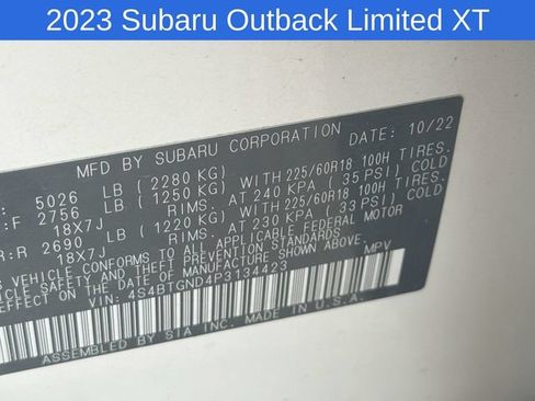 Used 2023 Subaru Outback Limited XT AWD/4WD image 22