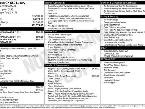 Used 2024 Lexus GX 550 w/ Accessory Package (Z1) AWD/4WD image 6