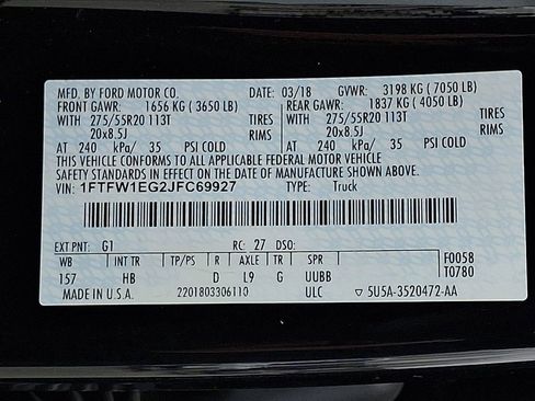 Used 2018 Ford F150 Lariat w/ Equipment Group 502A Luxury image 28