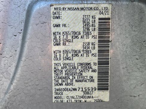 Used 2021 Nissan Frontier SV image 31