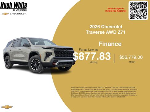 New 2026 Chevrolet Traverse Z71 w/ Enhanced Driving Package image 6