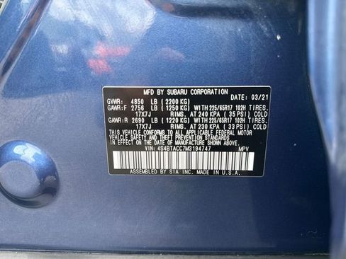 Used 2021 Subaru Outback Premium AWD/4WD image 16