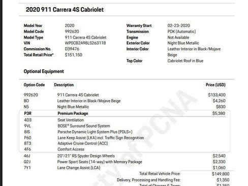 Certified 2020 Porsche 911 Carrera 4S image 9