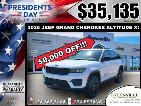 New 2025 Jeep Grand Cherokee Altitude image 1