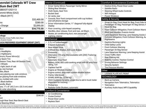 New 2026 Chevrolet Colorado W/T RWD image 27