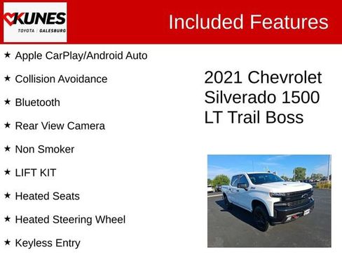Used 2021 Chevrolet Silverado 1500 LT Trail Boss w/ Bed Protection Package AWD/4WD image 2