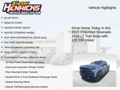 Used 2021 Chevrolet Silverado 1500 LT Trail Boss w/ Bed Protection Package AWD/4WD image 4