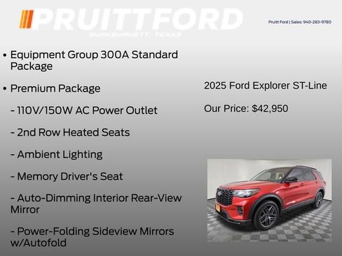 Used 2025 Ford Explorer ST-Line w/ Premium Package AWD/4WD image 7
