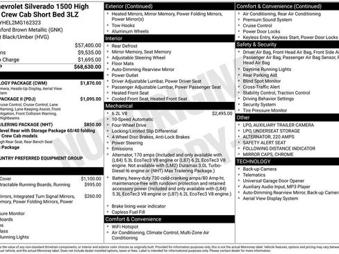 Used 2021 Chevrolet Silverado 1500 High Country w/ Technology Package image 7