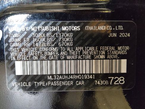 Used 2024 Mitsubishi Mirage LE FWD image 33