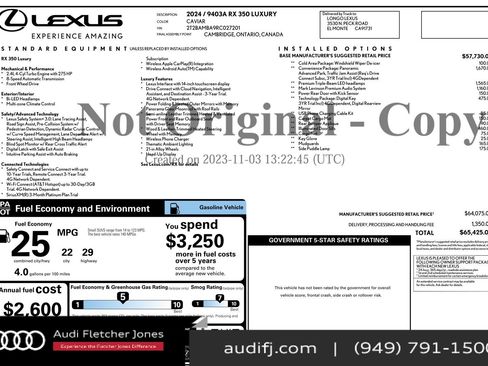 Used 2024 Lexus RX 350 w/ Luxury Package image 2