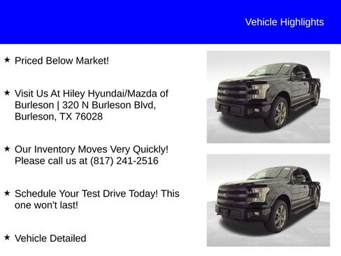 Used 2015 Ford F150 Lariat w/ Equipment Group 502A Luxury image 10