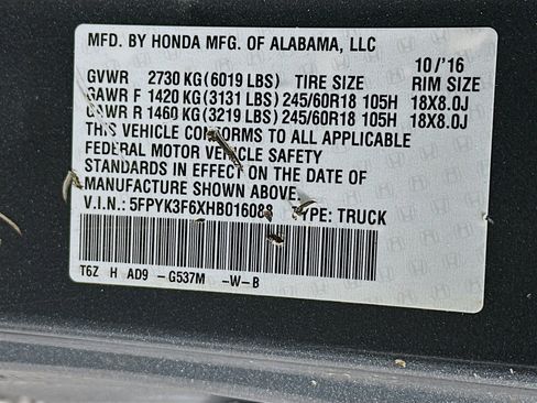 Used 2017 Honda Ridgeline RTL-T image 12