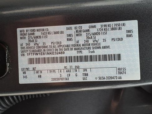 Used 2022 Ford F150 Lariat w/ Equipment Group 502A High AWD/4WD image 19